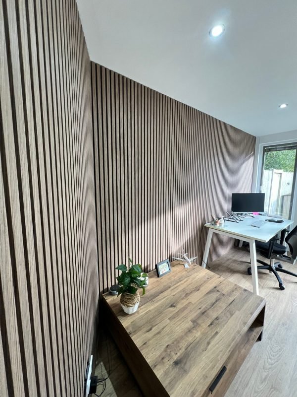 Walnut Internal Wall Panels - In Home Office